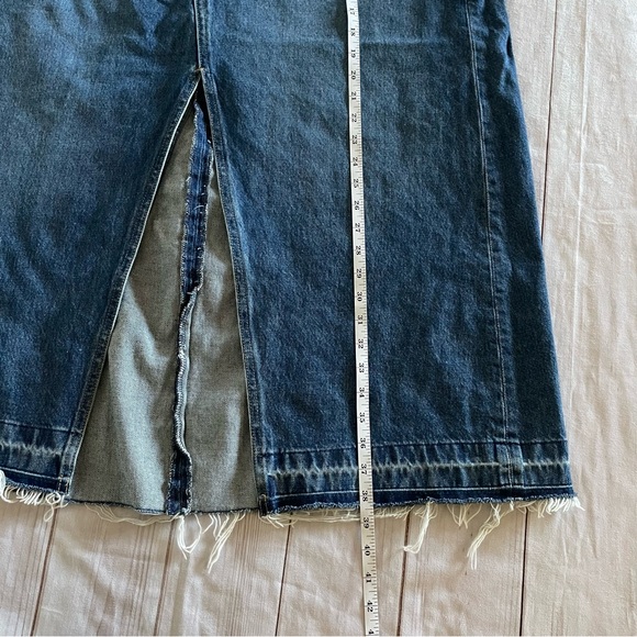 GAP Denim Maxi Skirt Women’s 18 Blue Long Front Slit High Rise Cottagecore Boho - Picture 14 of 16